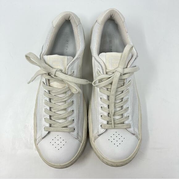 BY FAR Rodina Grained Low Sneakers Cream White Womens Size EU 40 / US 10 - Picture 6 of 12